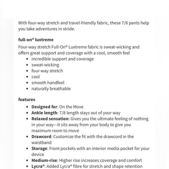 Lululemon On The Fly Pant *28" - Black size 4 - Picture 6 of 12